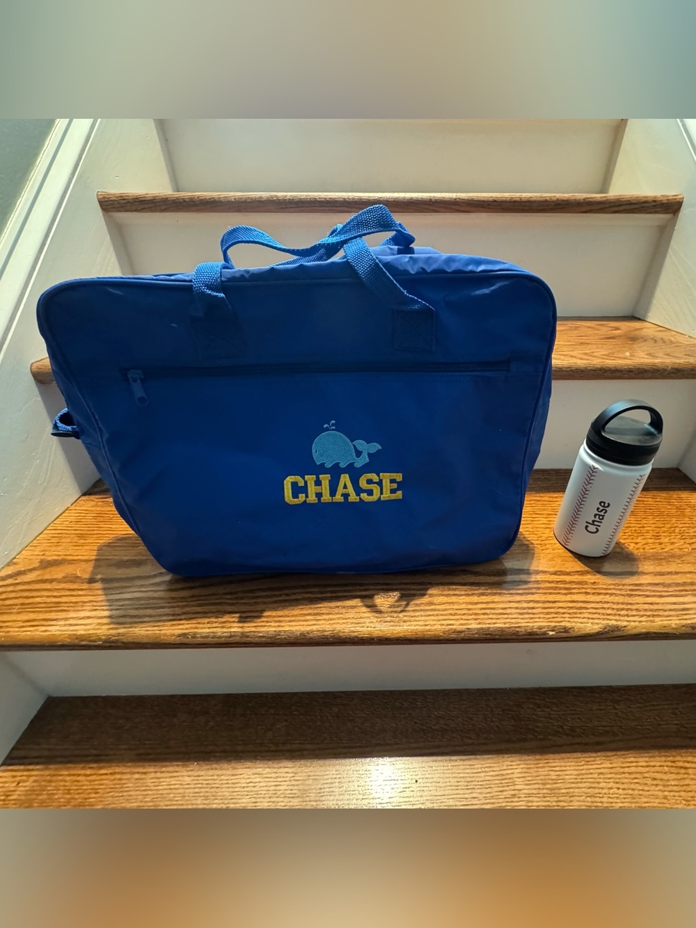 Chase monogrammed bag & tumbler